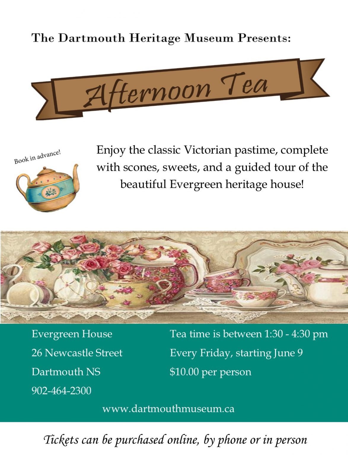Dartmouth Heritage Museum Afternoon Tea Returns to Evergreen House
