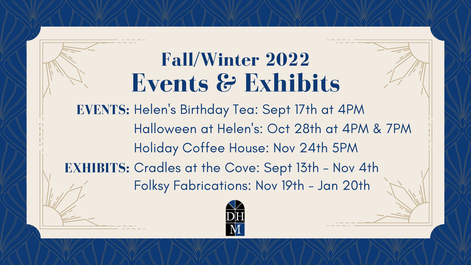 Fall/Winter events & exhibits